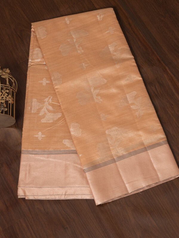 Women Peach Semi Tussar Saree ST203