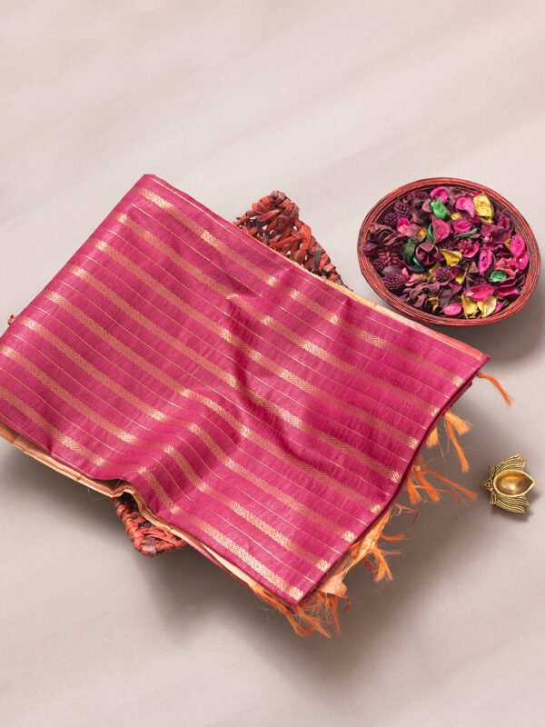 Women Purple Semi Tussar Saree ASS17